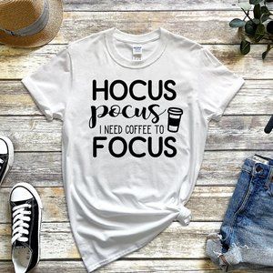 Hocus Pocus I Need Coffee To Focus Tee Shirt UNISEX T-Shirt